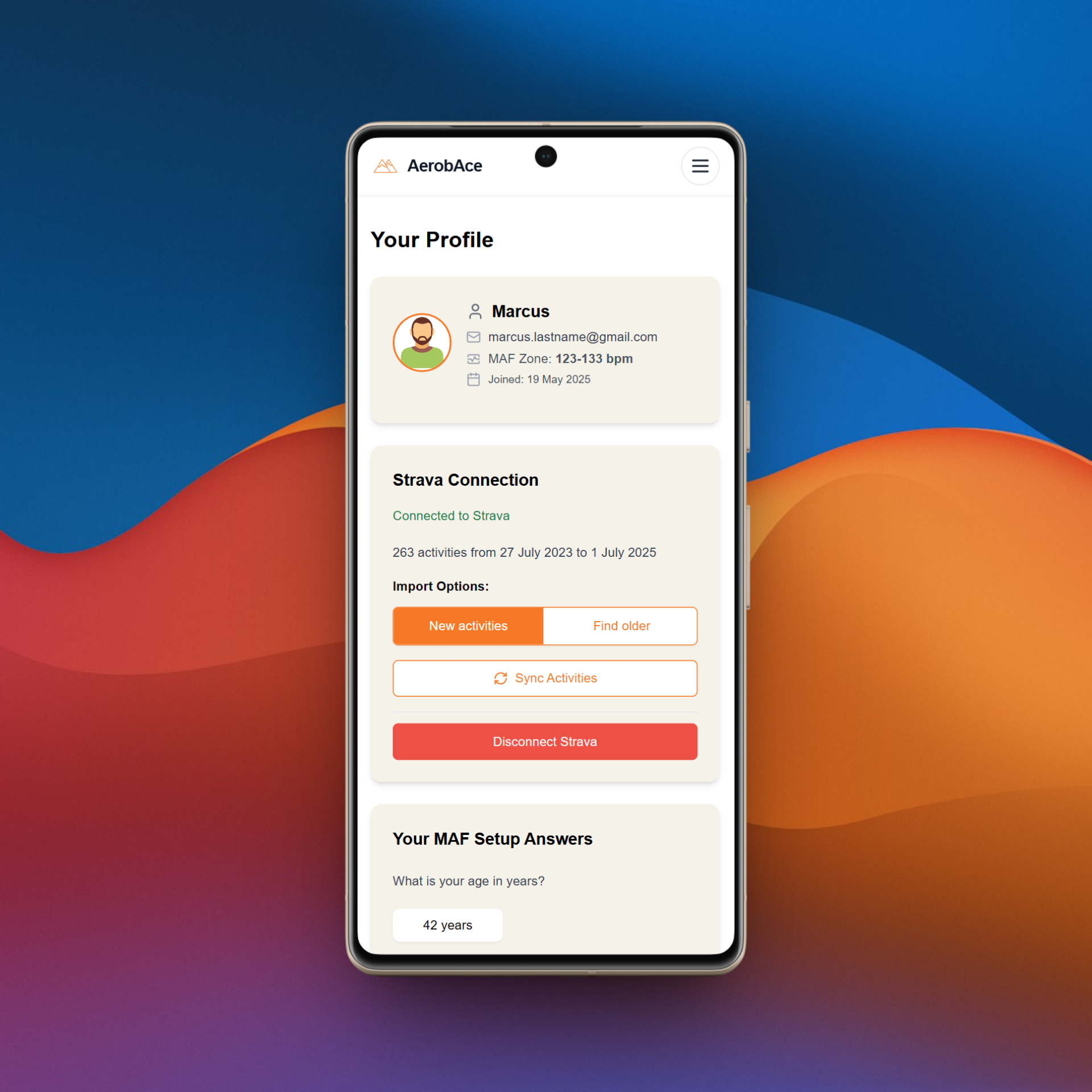 AerobAce Strava Connection Interface